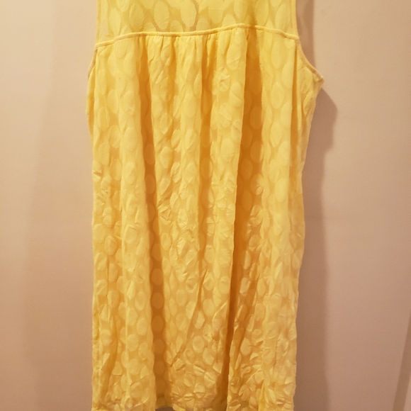 Inc International Concepts Plus Size Yellow Lace-Dot Dress 2X - Picture 6 of 6